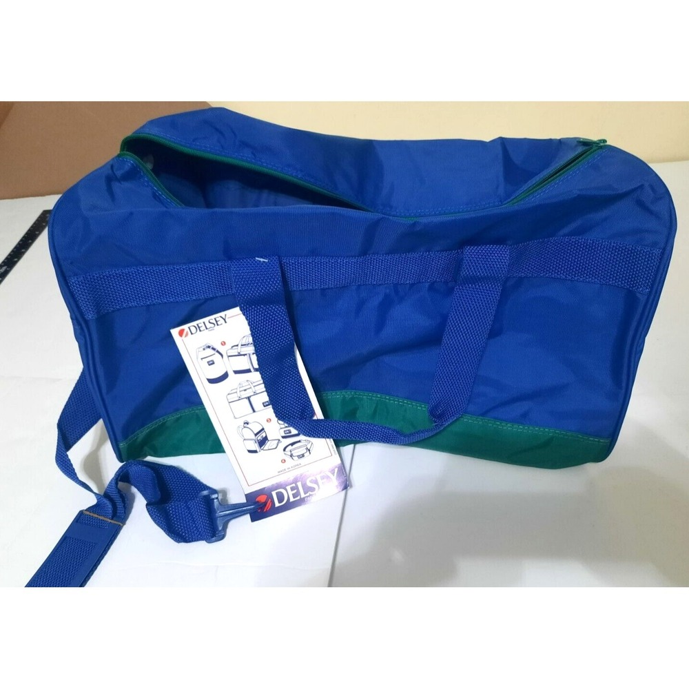 OK Delsey Paris 20 In Duffel Travel Bag Blue Green Vintage 1990s 1991 NOS
